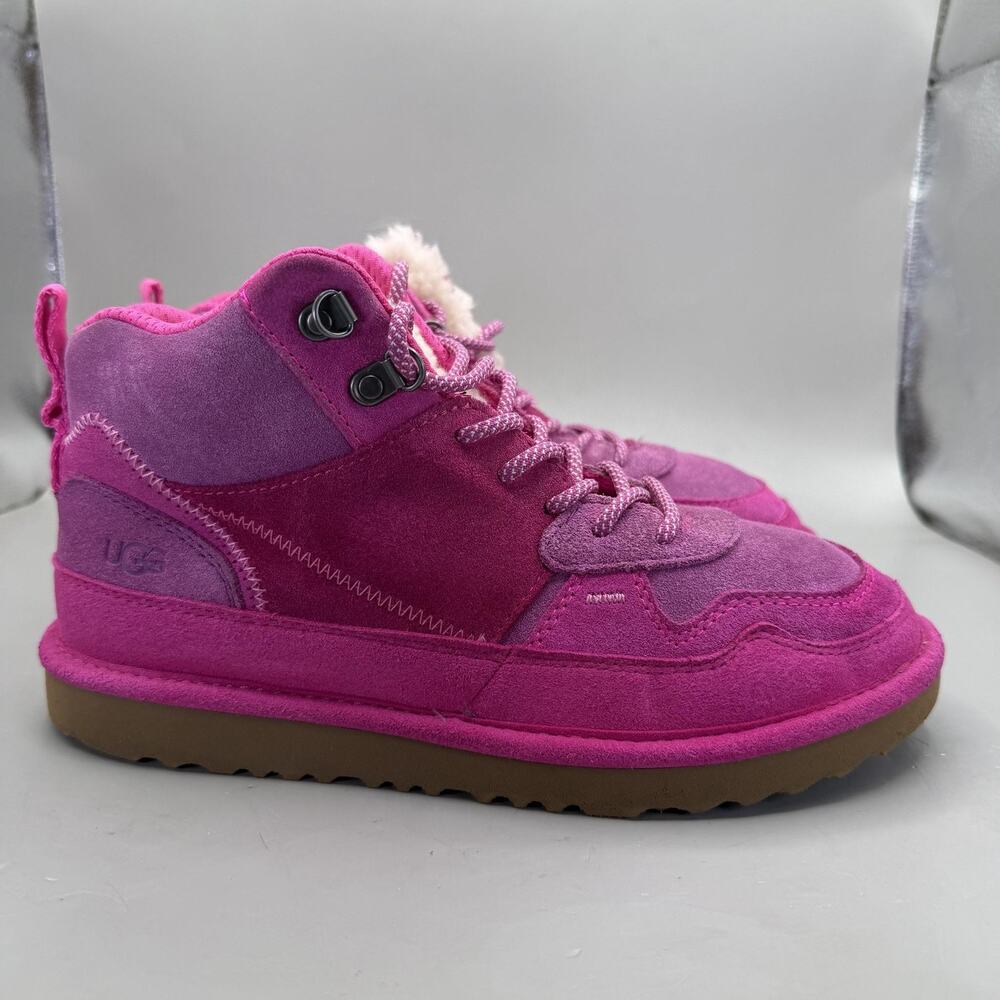 UGG Highland Hi Heritage Snow Boots Girls Size 6 Pink Wool Winter Ankle 1134550K